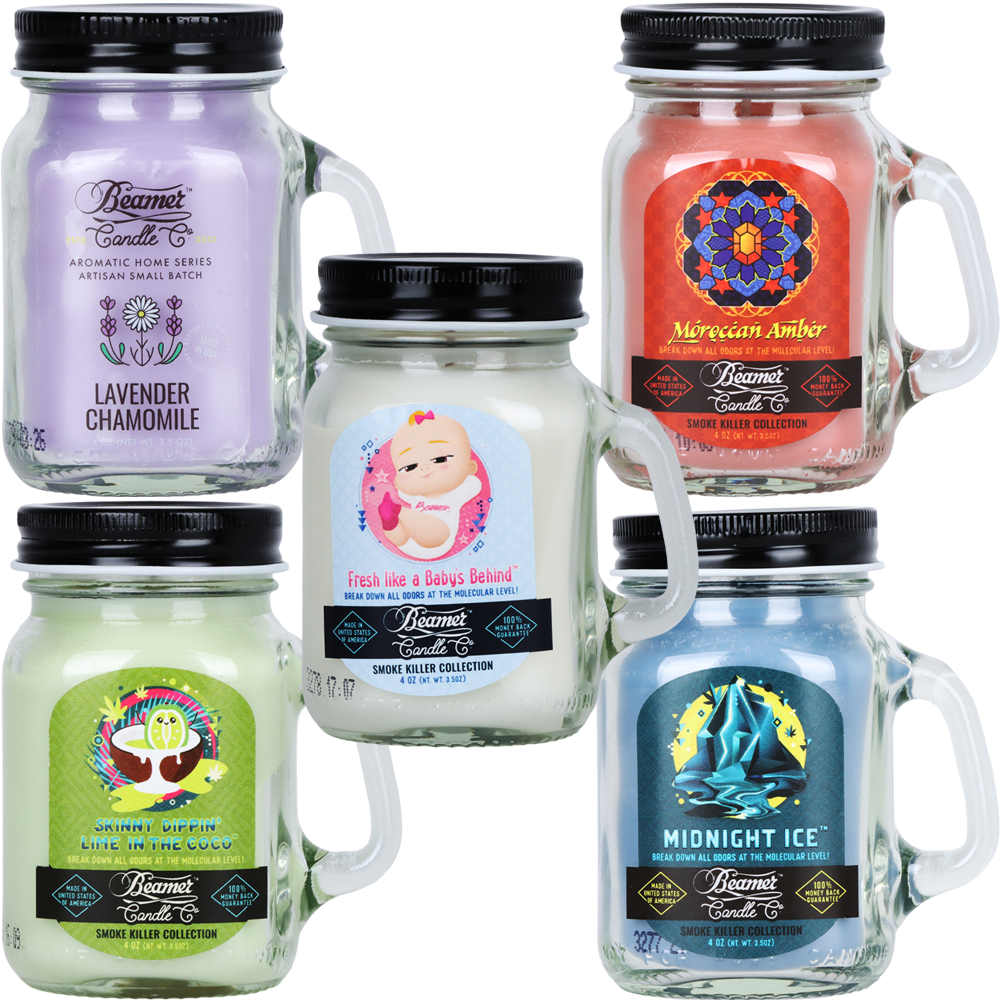 Beamer Candle Smoke Killer Style Mini Mason Jar Candle