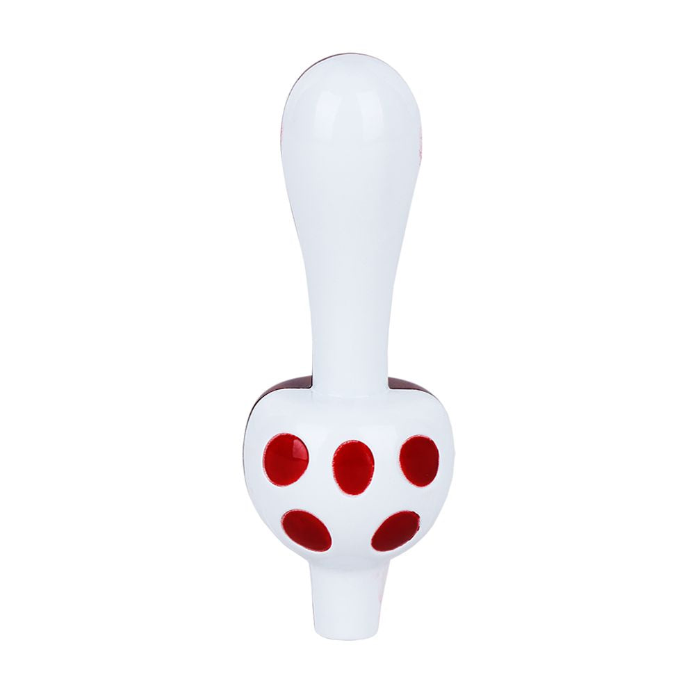 12CT DISPLAY - Spotted Mushroom Metal Hand Pipe - 3.75"