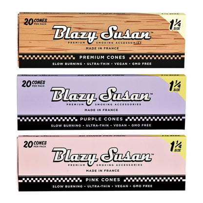 Blazy Susan Pre-Rolled Cones Slide Box | 1 1/4 | 20pc | 12pk Display Blazy Susan Pre-Rolled Cones Slide Box | 1 1/4 | Cone