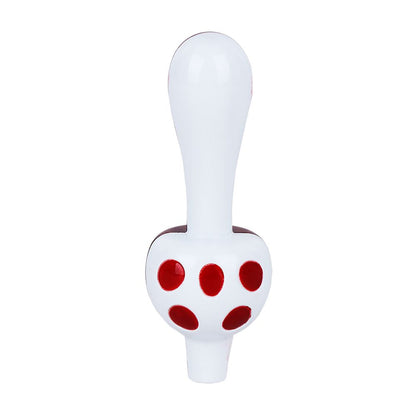 12CT DISPLAY - Spotted Mushroom Metal Hand Pipe  - 3.75"