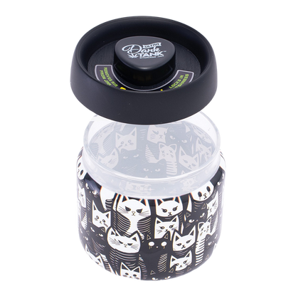 Fujima Dank Tank Vacuum Glass Jar - 4.2" / Black & White Cats