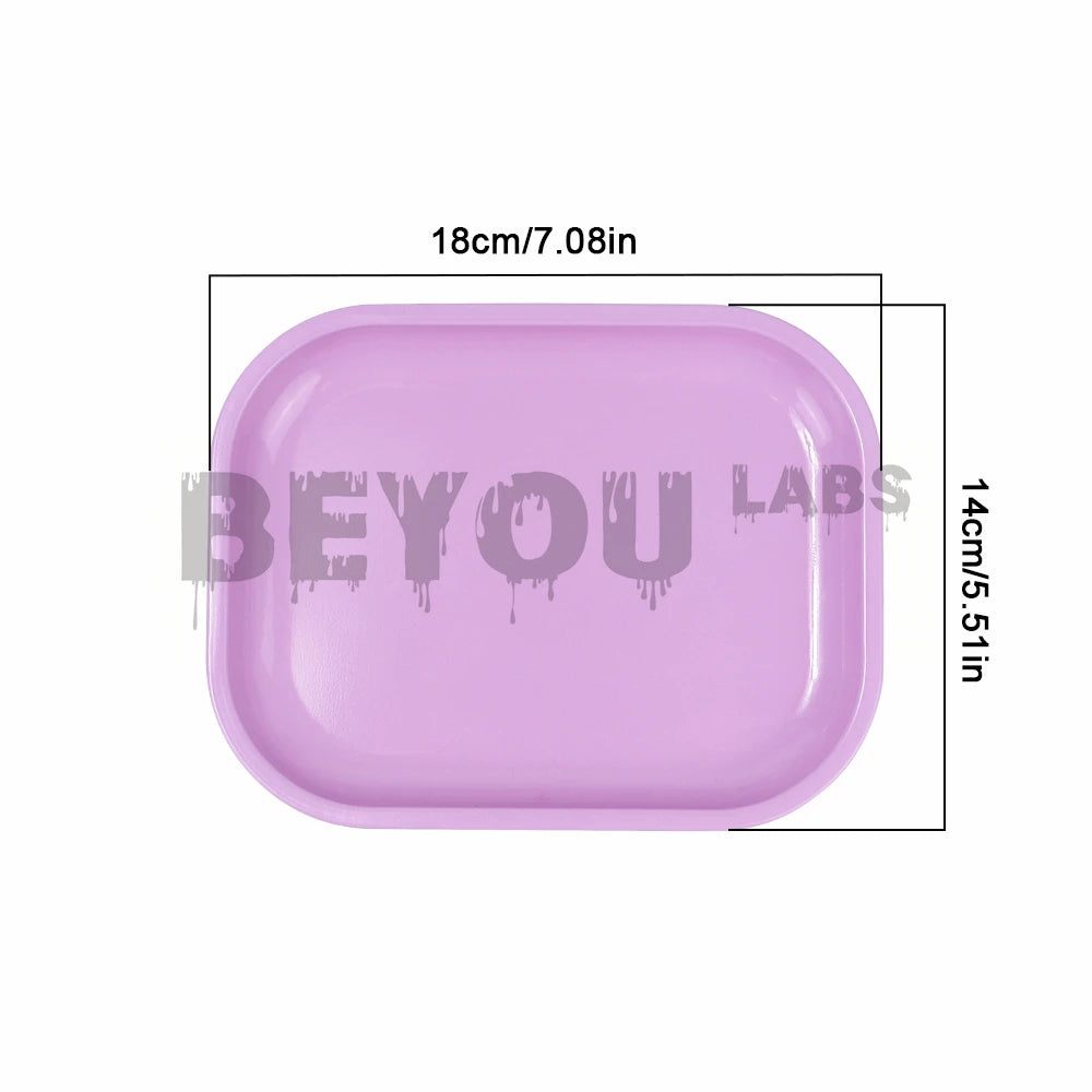 Household Metal Tray Rolls Tobacco Container Hand Rolled Smoking Accessories Storage Trays Various Patterns 18x14cm