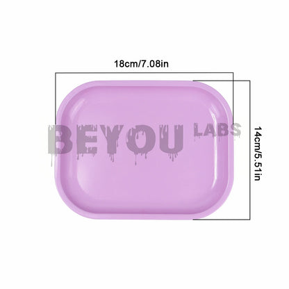 Household Metal Tray Rolls Tobacco Container Hand Rolled Smoking Accessories Storage Trays Various Patterns 18x14cm