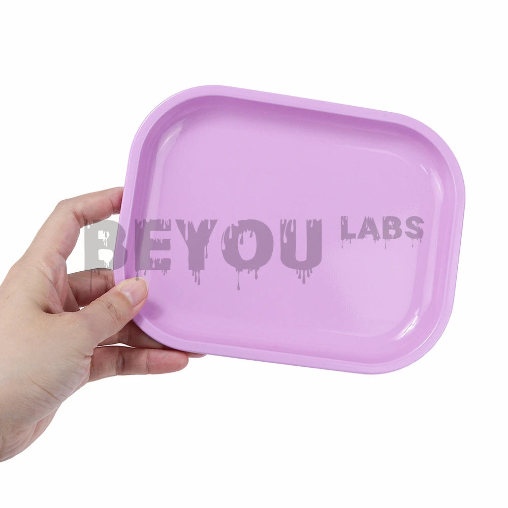 Household Metal Tray Rolls Tobacco Container Hand Rolled Smoking Accessories Storage Trays Various Patterns 18x14cm