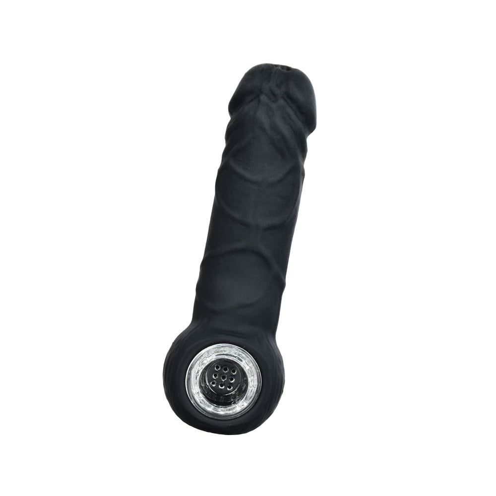 Penis Silicone Hand Pipe - 5.25" / Assorted Colors 6pcs