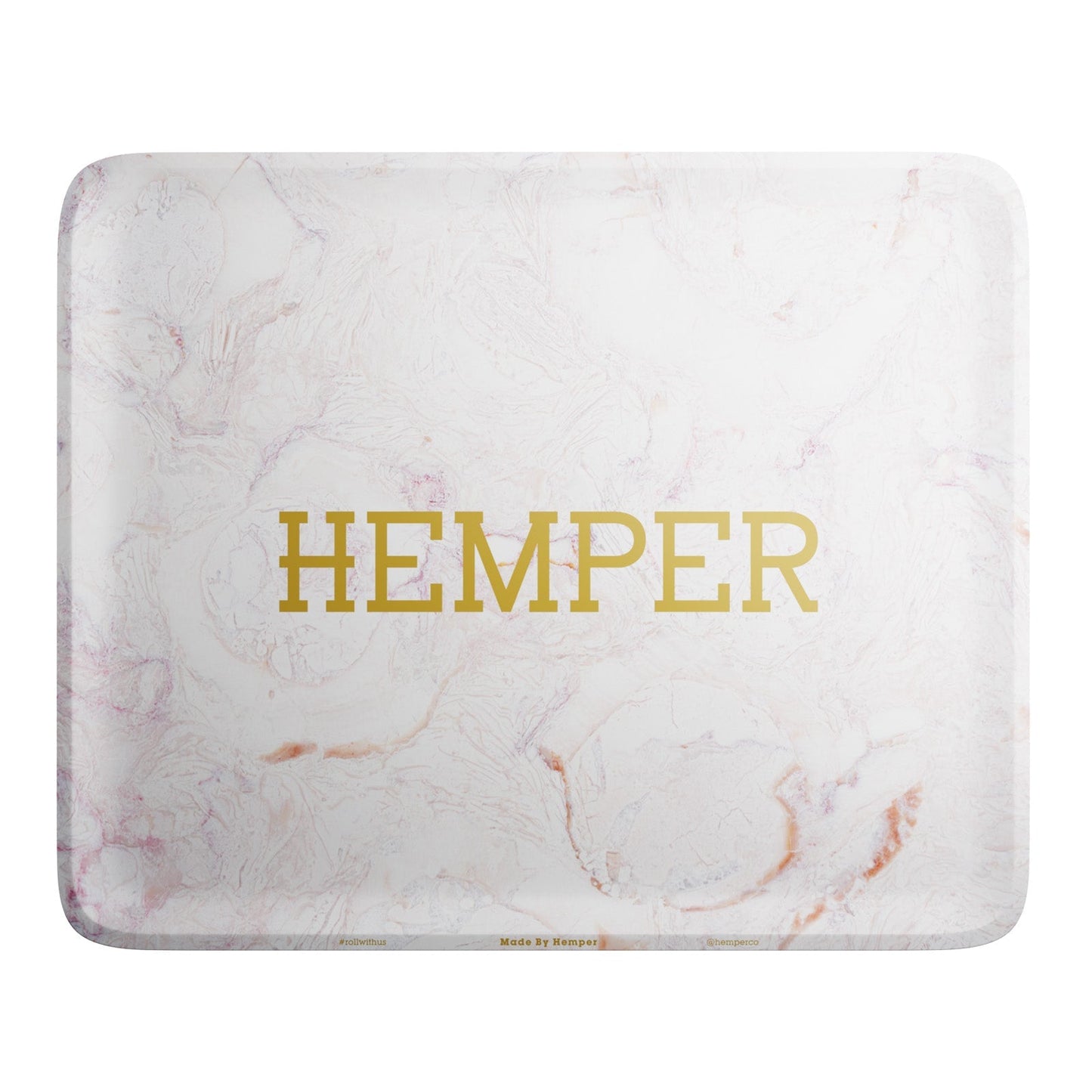 HEMPER  - Luxe Marble Pink/White Rolling Tray