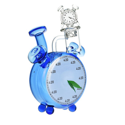 It's 4:20 Somewhere Alarm Clock Rig w/ Matching Carb - 5.75" / 14mm F / Colors Vary
