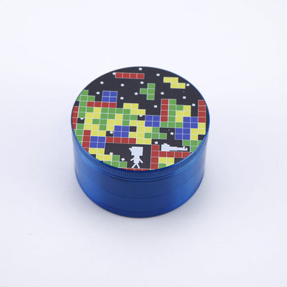 Tetris Design Zinc Alloy Metal Grinder 4 Piece