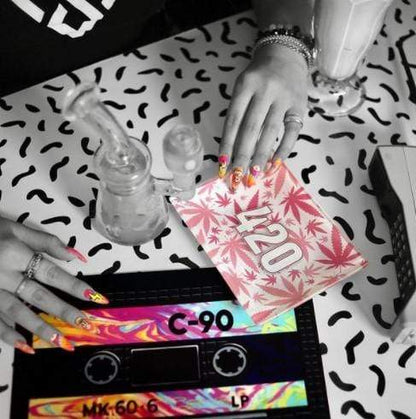 420 Pink Glass Rollin' Tray