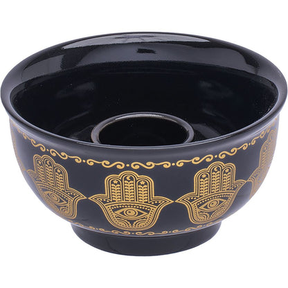 Fujima Ceramic Sage Smudge Bowl with Holder - 2.25" / 4ct