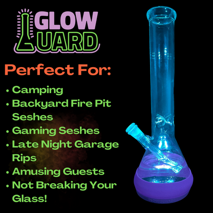 Bong Base Bumper USB Rechargeable 3in-4.25in Bases Silicone Fits Variety of Shapes